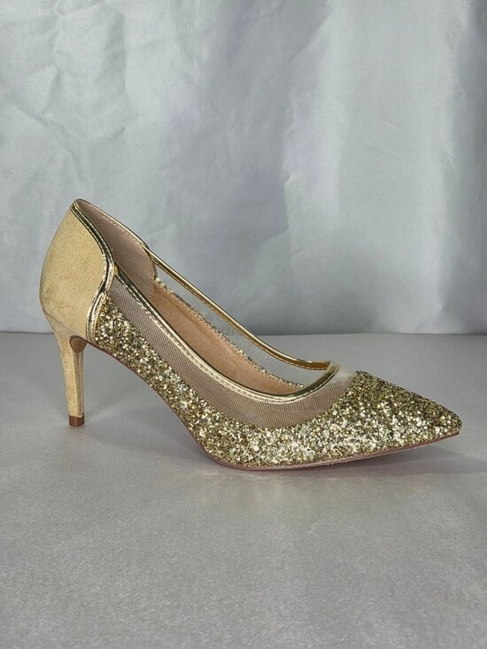 Journee Collection Shoes - Journee Collection Kalani Heels - Gold, Size 7